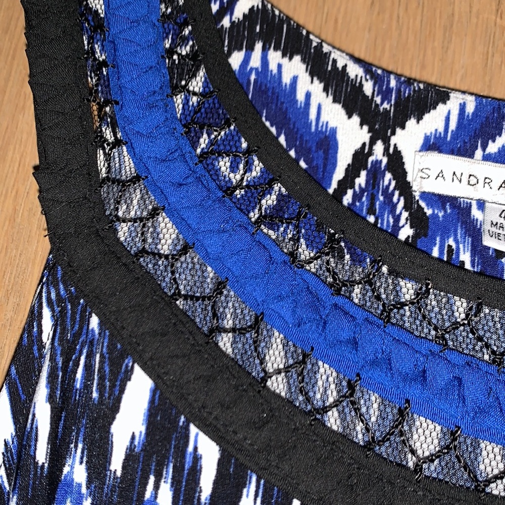 Blue “Aztec” Print Sheath Dress - image 5